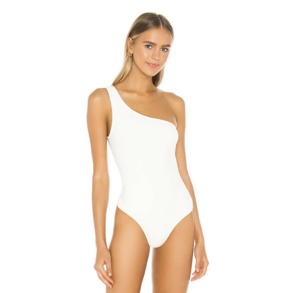 Show Me Your MuMu One-Shoulder White Bodysuit